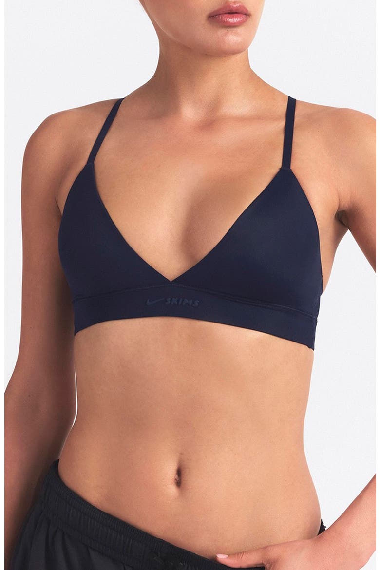 Shine Triangle Bra, Main, color, NAVY