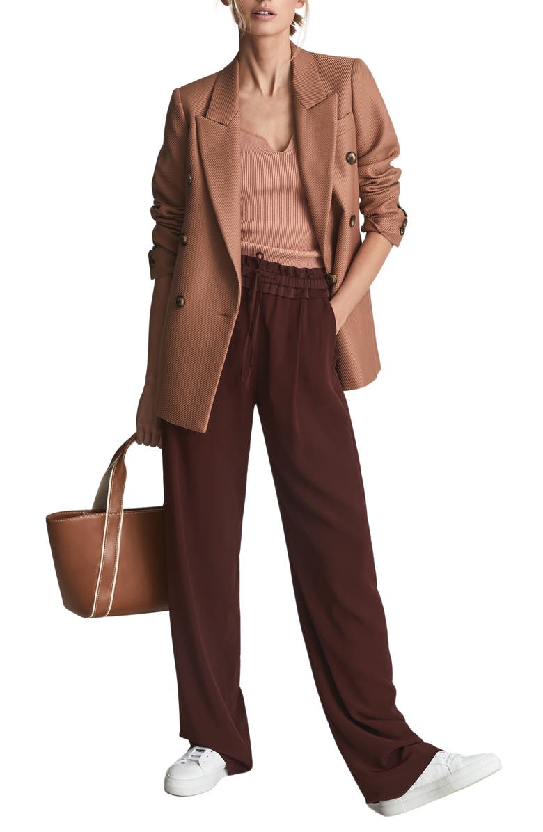 Reiss Skye Double Breasted Twill Blazer, Alternate, color, 