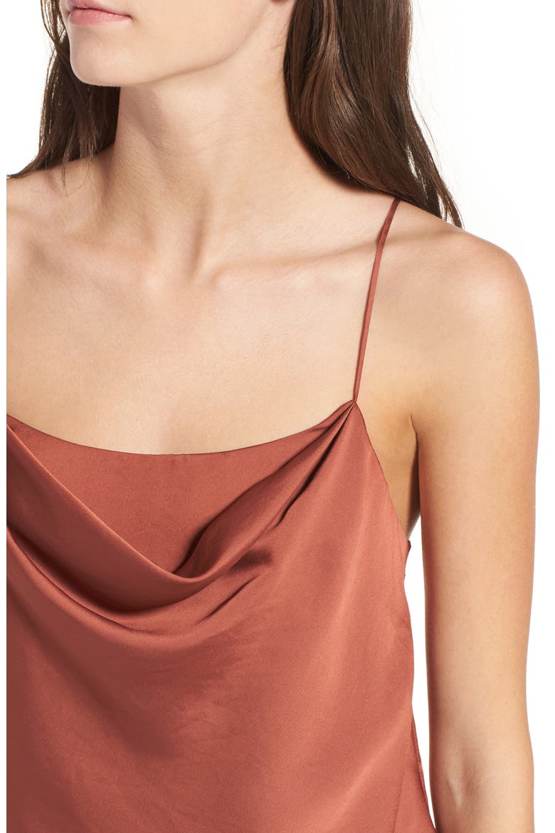 Cowl Neck Tank, Alternate, color, RUST