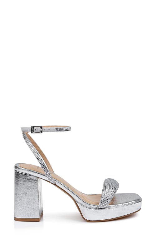 Jewel Badgley Mischka Women's Teddi Platform Sandals In Silver Textile