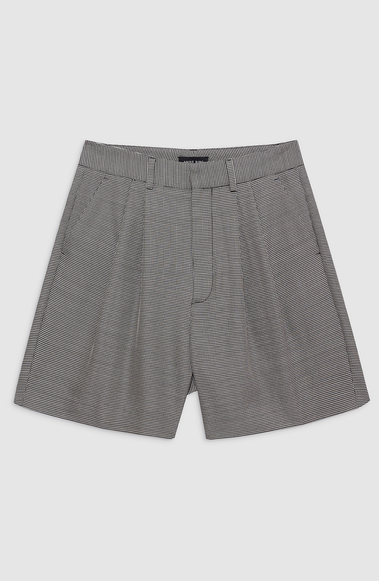 ANINE BING Carrie Short, Alternate, color, Black / White Houndstooth