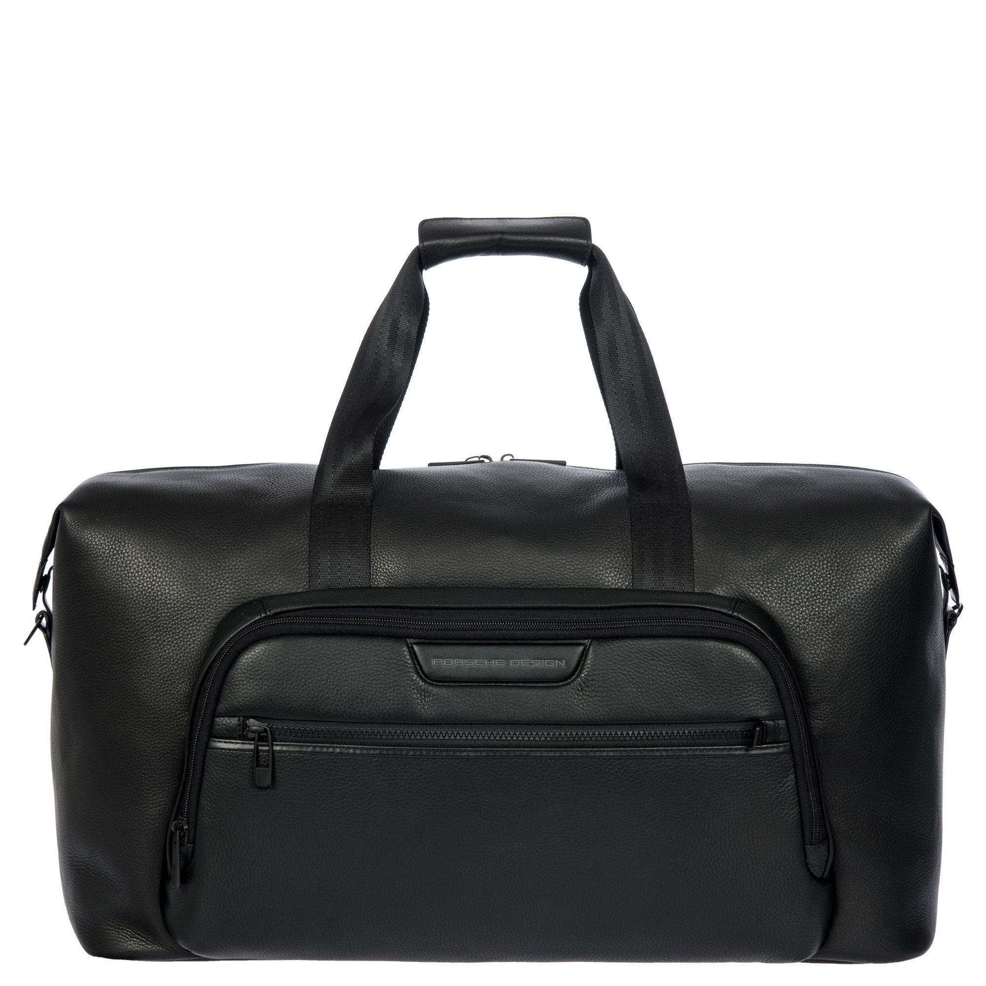 Porsche Design Roadster Leather EVO Weekender, Main, color, Black