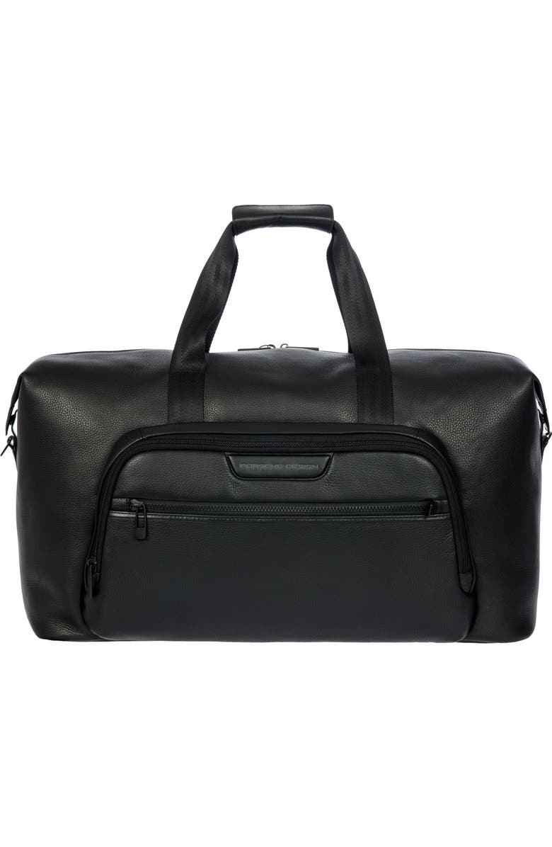 Porsche Design Roadster Leather EVO Weekender, Main, color, Black