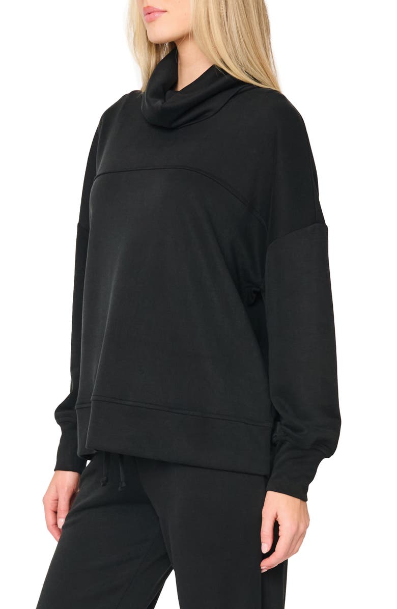 GIBSONLOOK Cowl Neck Sweatshirt, Alternate, color, Black