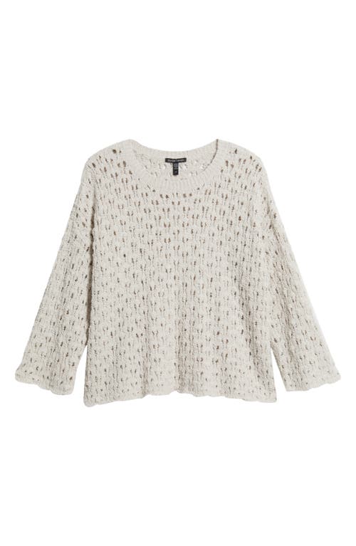 Eileen Fisher Open Stitch Organic Cotton Blend Sweater In Multi
