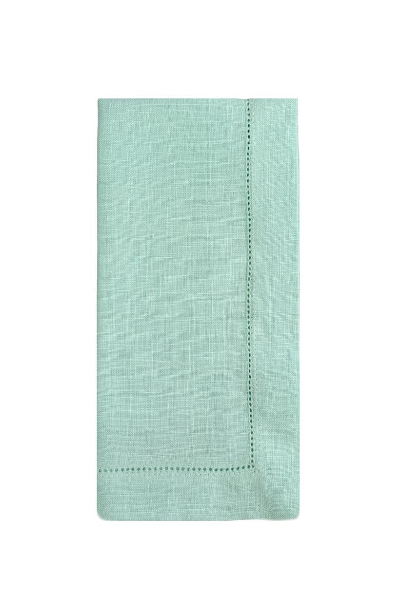 Anaya Linen Hemstitch Napkin Set, Alternate, color, Luxe Blue