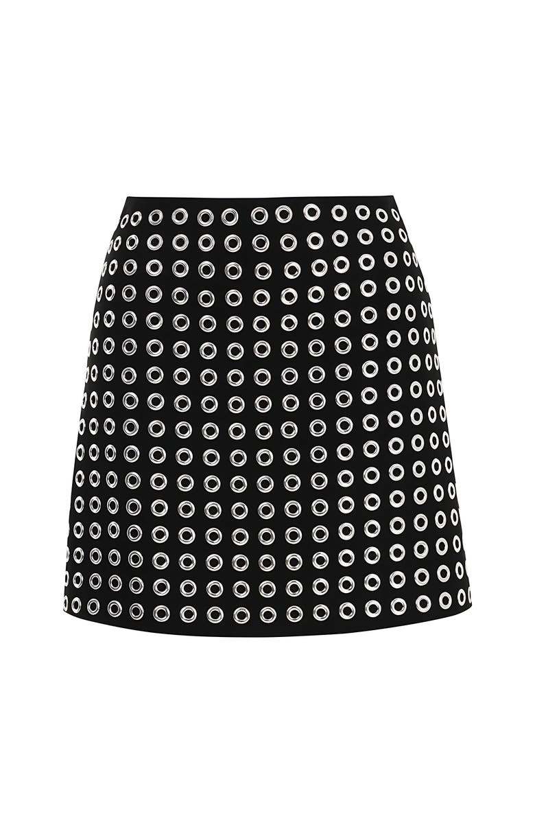 Nocturne Eyelet Detailed Mini Skirt, Alternate, color, 