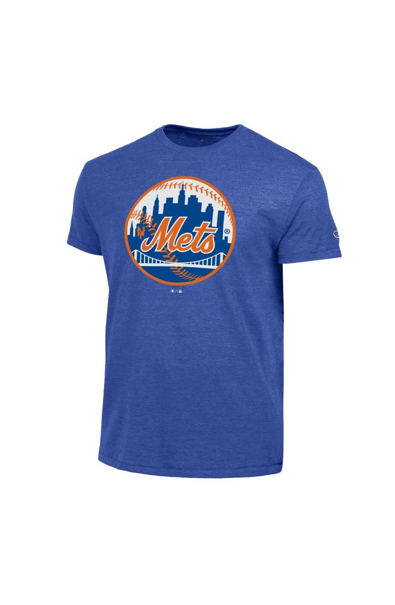 Champion Men's Champion Royal New York Mets Cooperstown Logo Tri-Blend T-Shirt, Alternate, color, Royal