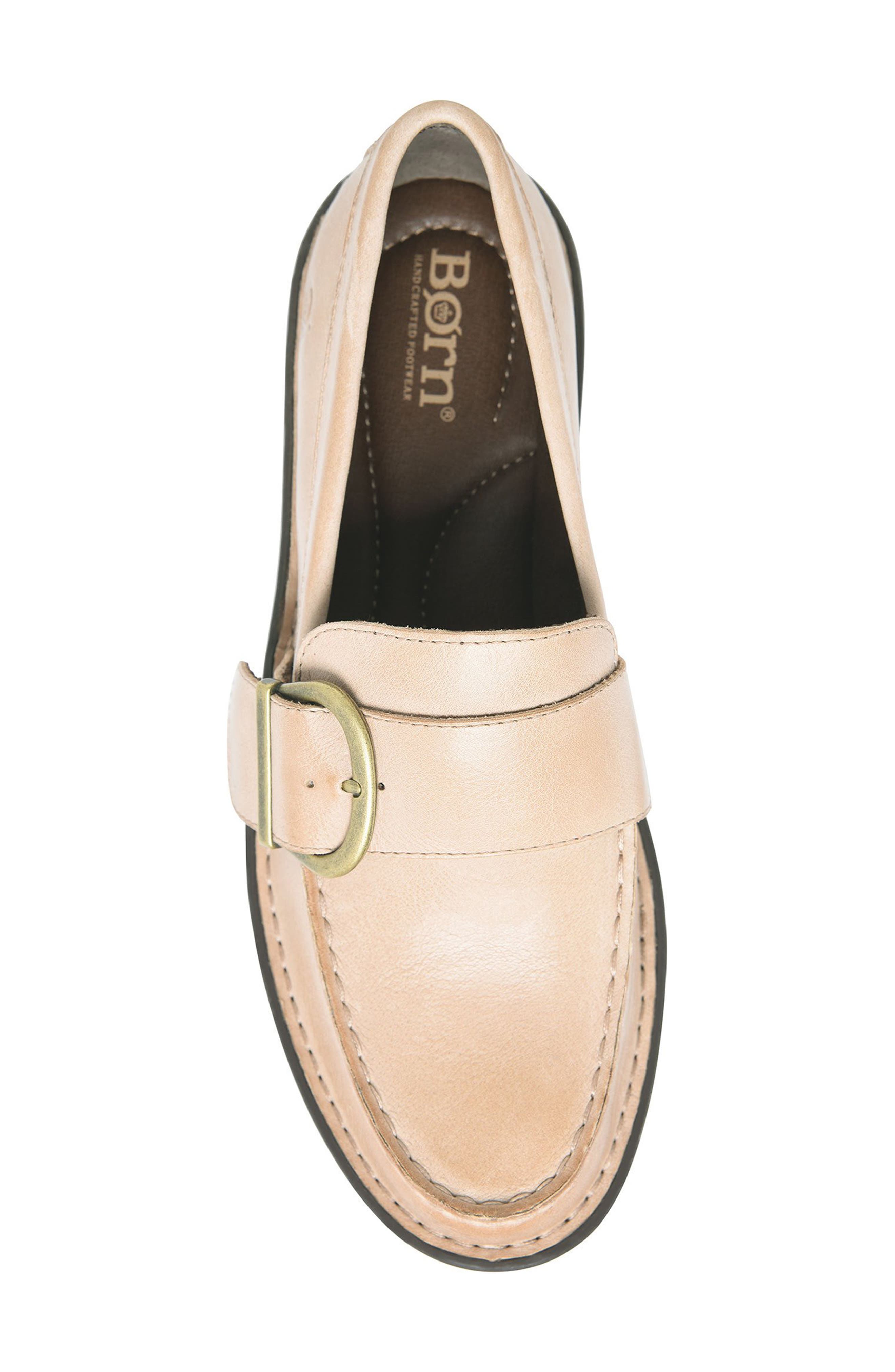 Børn Contessa Platform Loafer, Alternate, color, Natural Leather