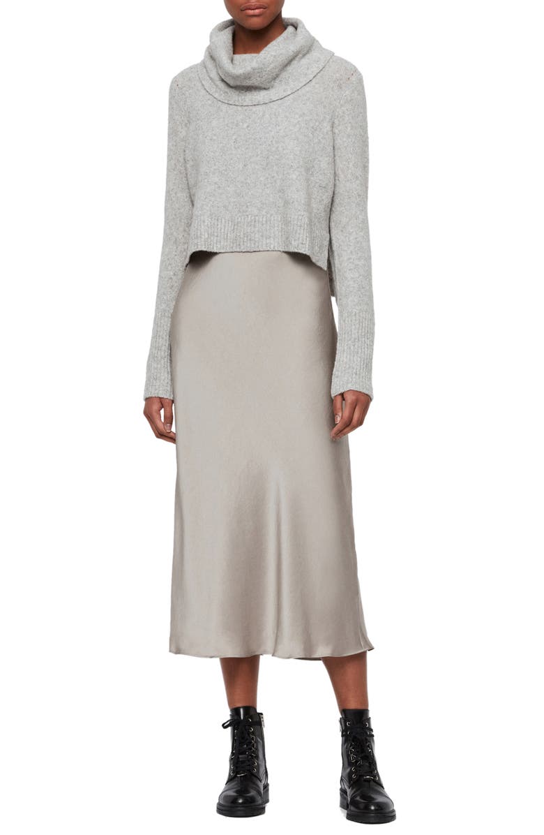 AllSaints Tierny Two-Piece Sweater & Slipdress, Main, color,