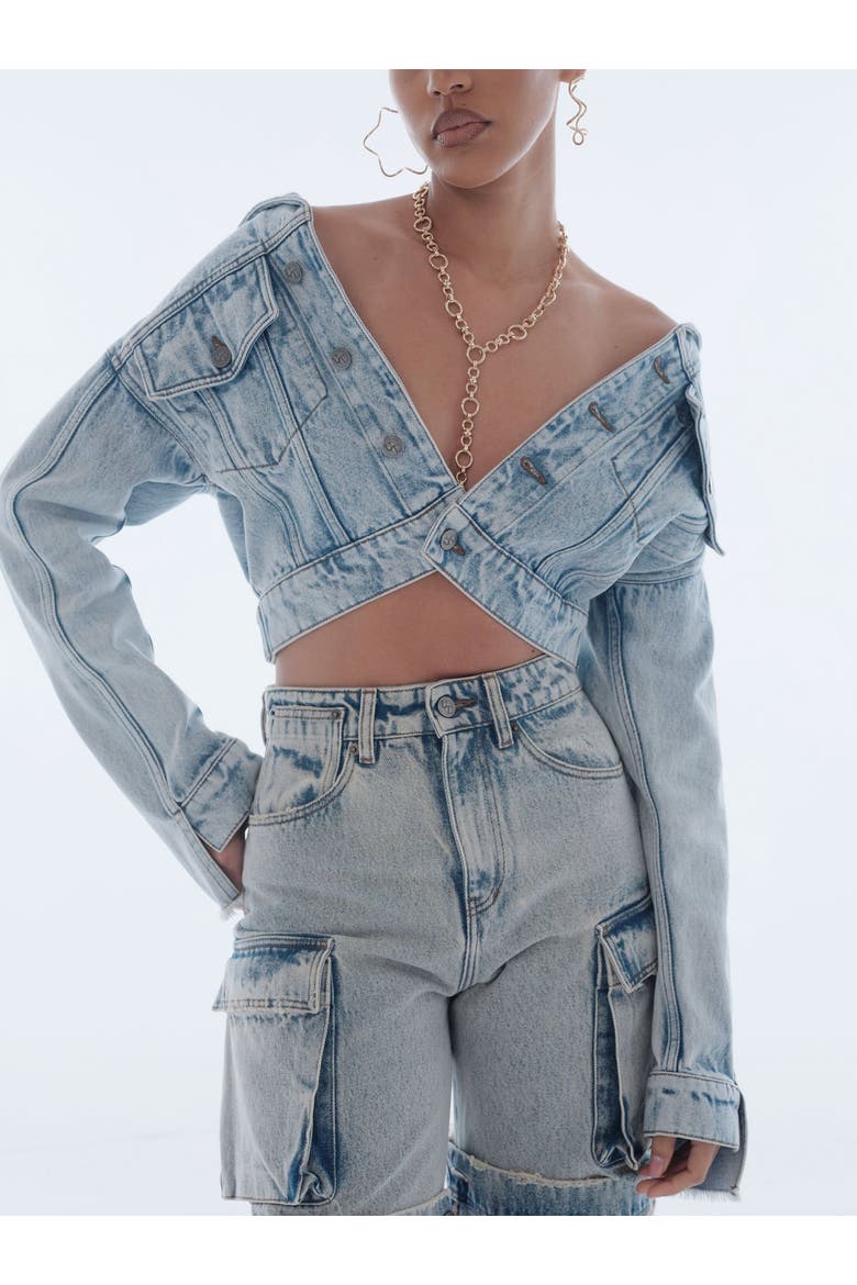 Webster Crop Jacket, Alternate, color, DENIM BLUE