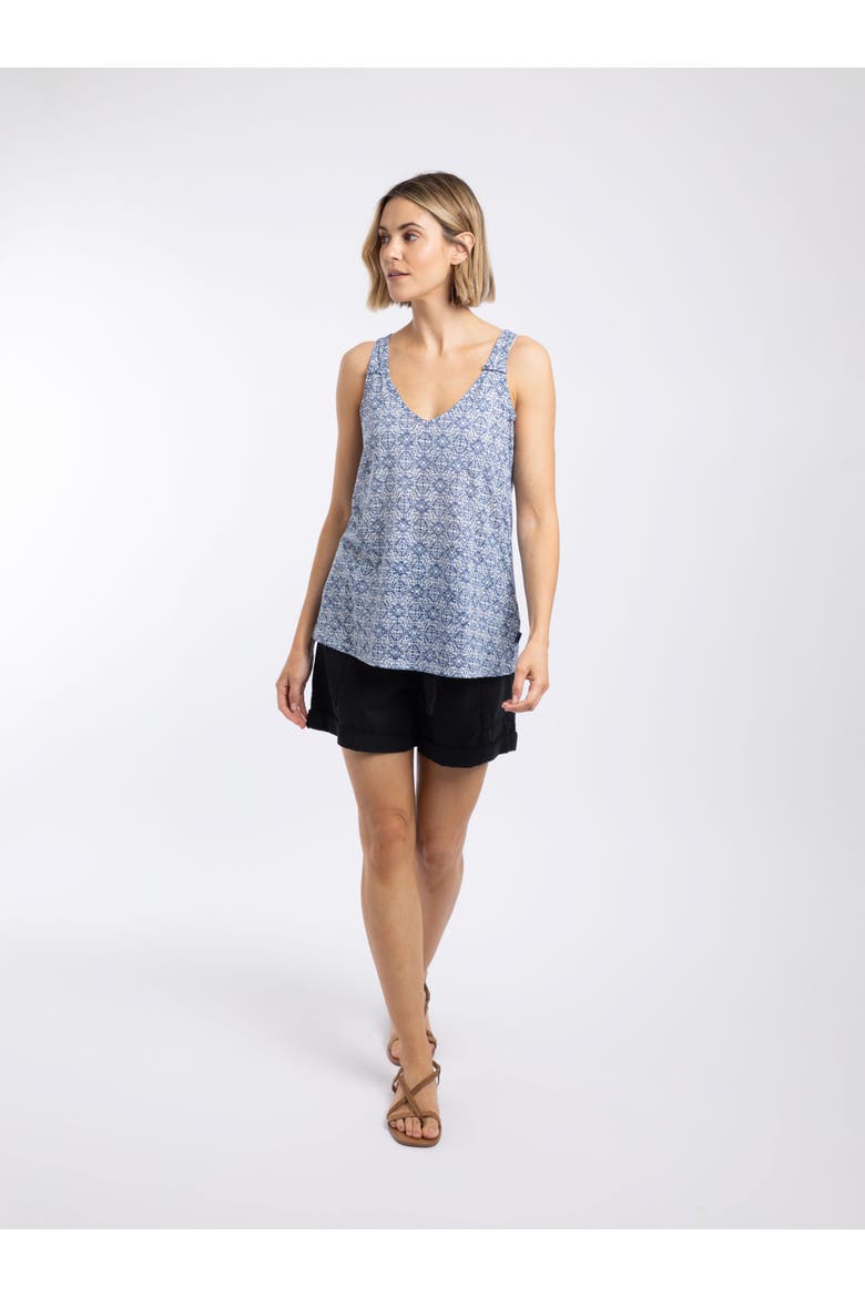 Aliana Printed Burnout Vest, Alternate, color, Faded Blue