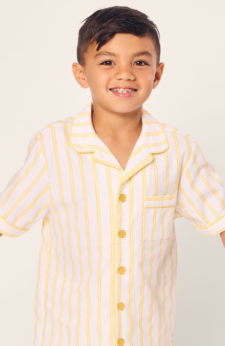 Petite Plume Kids' Stripe Two-Piece Short Pajamas, Alternate, color, 