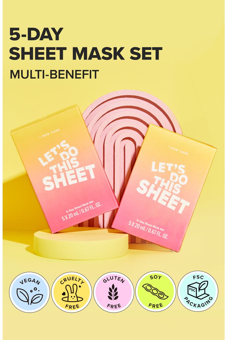 Let's Do This 5-Day Assorted Sheet Mask Set, Alternate, color, NO COLOR