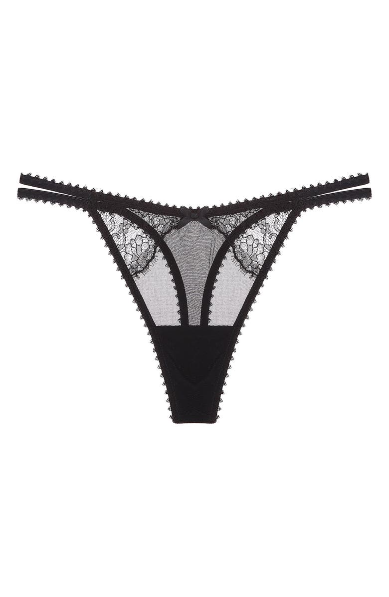 JOURNELLE Chiara Mesh Thong, Main, color, Noir