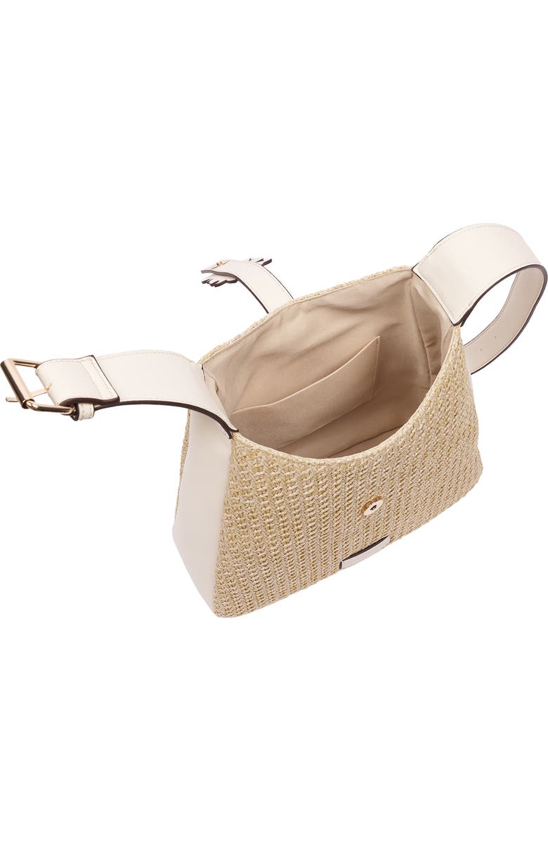 Tommy Bahama Logo Tab Raffia Shoulder Bag, Alternate, color, Cream