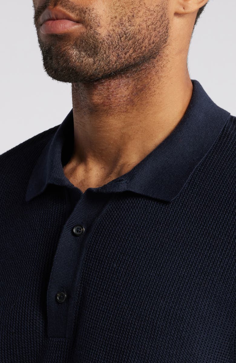 BOSS Daremo Cotton Blend Polo Sweater, Alternate, color, Dark Blue