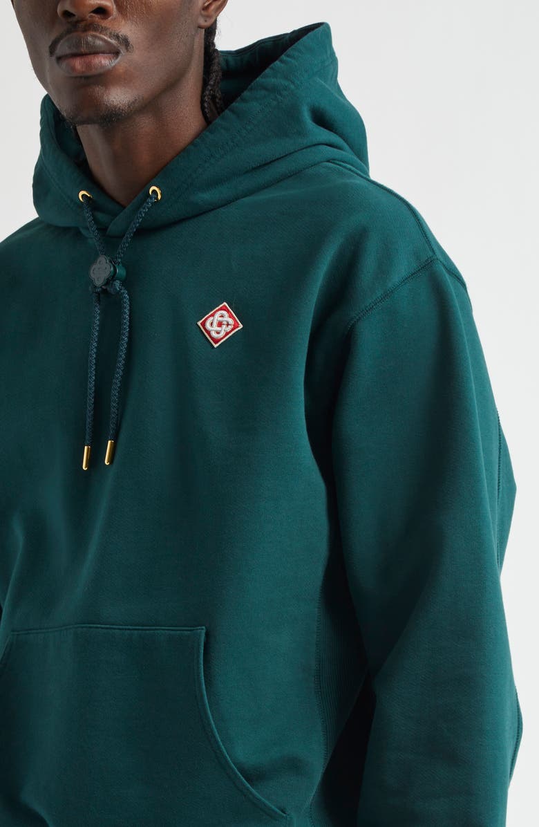 Casablanca Embroidered Diamond Logo Patch Hoodie, Alternate, color,