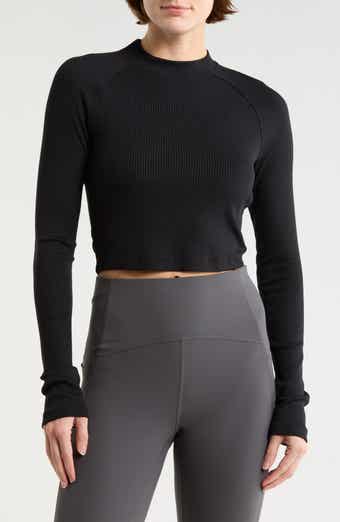 Beyond Yoga Contours Rib Mock Neck Crop Top
