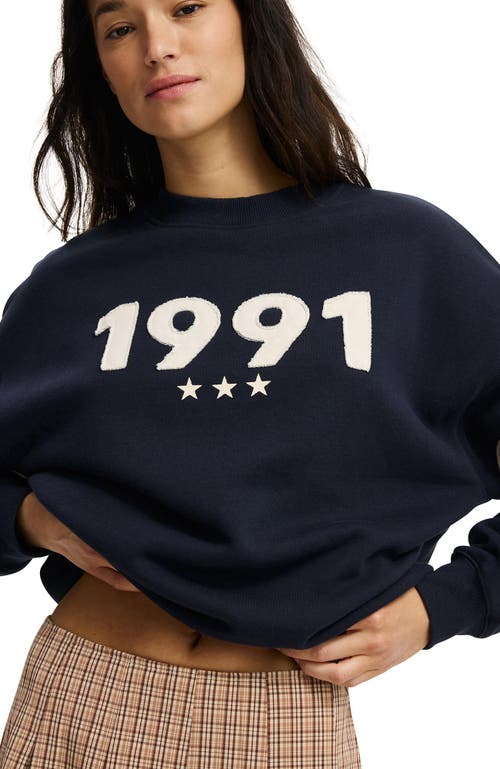 Cotton On Graphic Crew Sweatshirt In Black