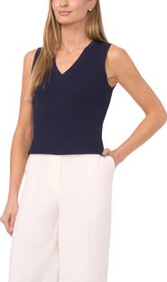 Halogen® Rib Knit Sleeveless Sweater