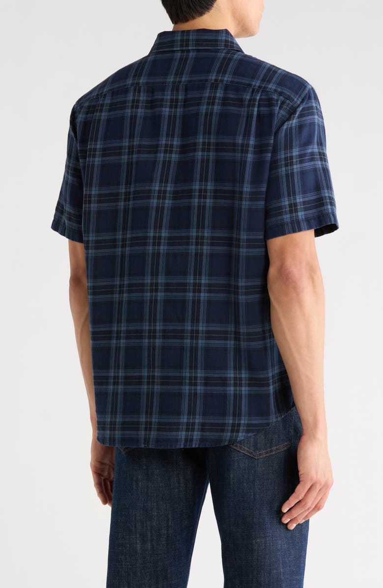 Vince Short Sleeve French Placket Shirt, Alternate, color, Coastal Combo