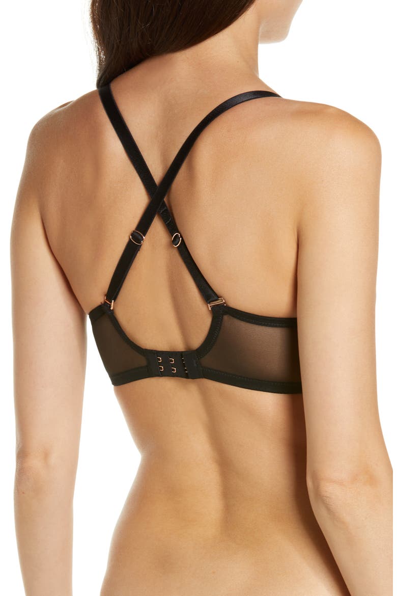 Spellbound Spacer Underwire Convertible Bra, Alternate, color, BLACK