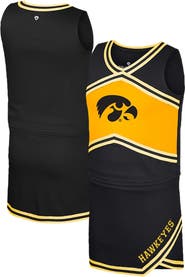 COLOSSEUM Girls Youth Colosseum Black Iowa Hawkeyes Cheerleader Top & Skirt Set