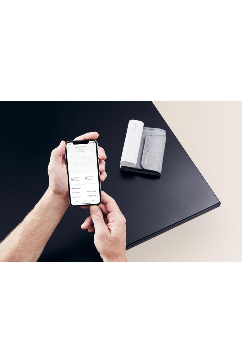 BPM Connect - Tensiometer, clinically validated, blood pressure, arm measure, Wi-Fi & Bluetooth sync, Alternate, color, Grey
