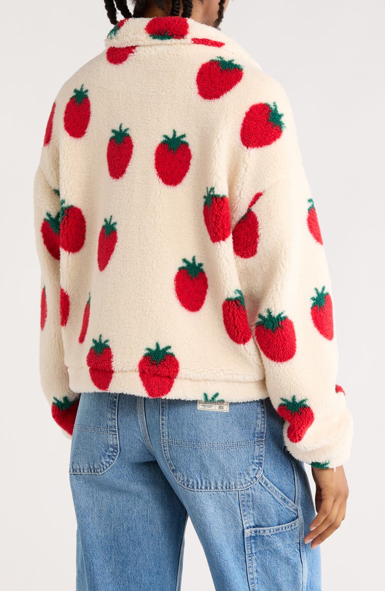 Thread & Supply Faux Shearling Jacket, Alternate, color, Strawberry Cream