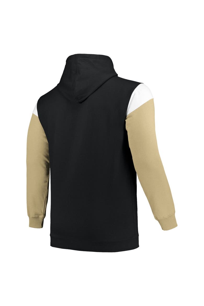 Men's Profile Black New Orleans Saints Big & Tall Trench Battle Pullover Hoodie, Alternate, color, Black