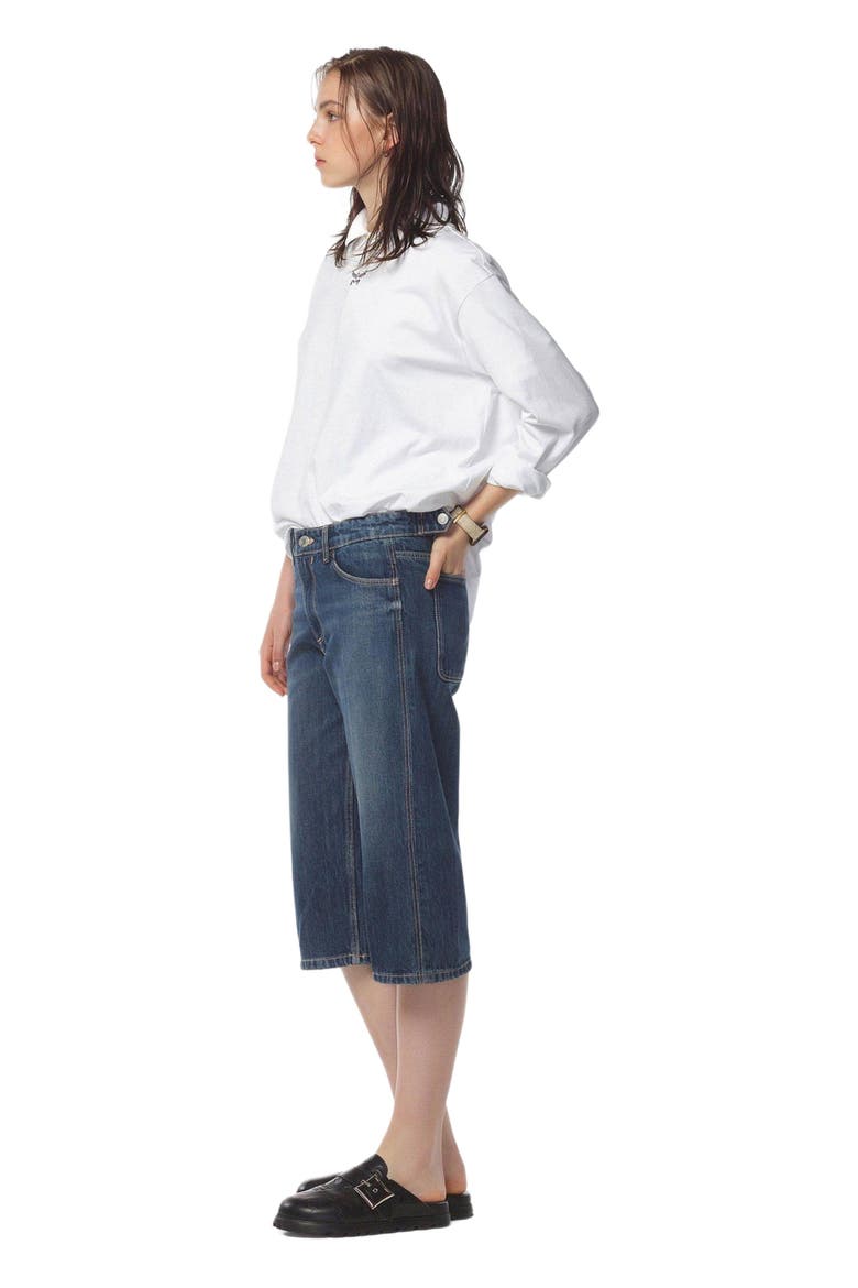 Essential Laurel Logo Shirt in Organic Cotton, Alternate, color, White