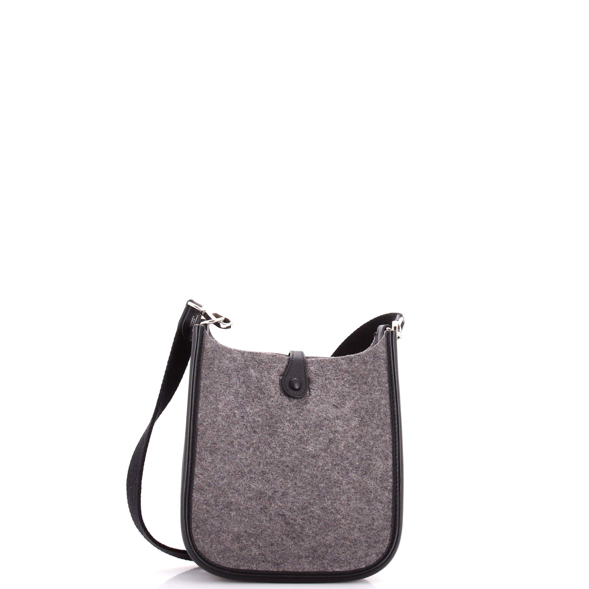 Pre-Owned Hermes Evelyne Bag Gen III Felt TPM, Alternate, color, Gris Moyen