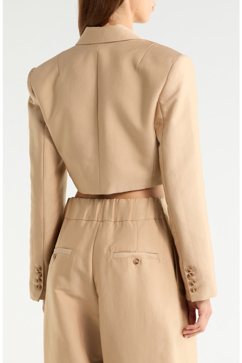 Petra Twill Crop Blazer, Alternate, color, WHITE PEPPER