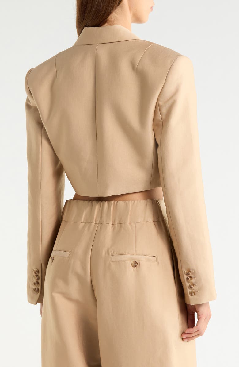 AFRM Petra Twill Crop Blazer, Alternate, color, White Pepper