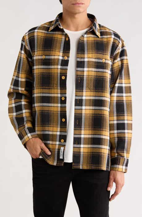 Vaughn Loose Fit Heavyweight Cotton Herringbone Button-Up Overshirt