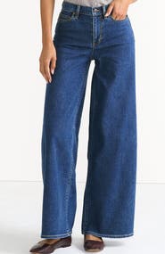Lands' End Recover Denim High Rise Extra Wide Leg Jeans