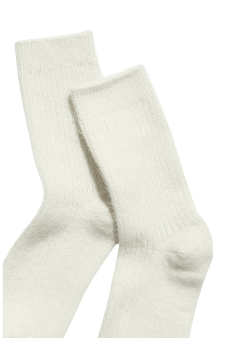 Cashmere Blend Cloud Socks, Alternate, color, CREME