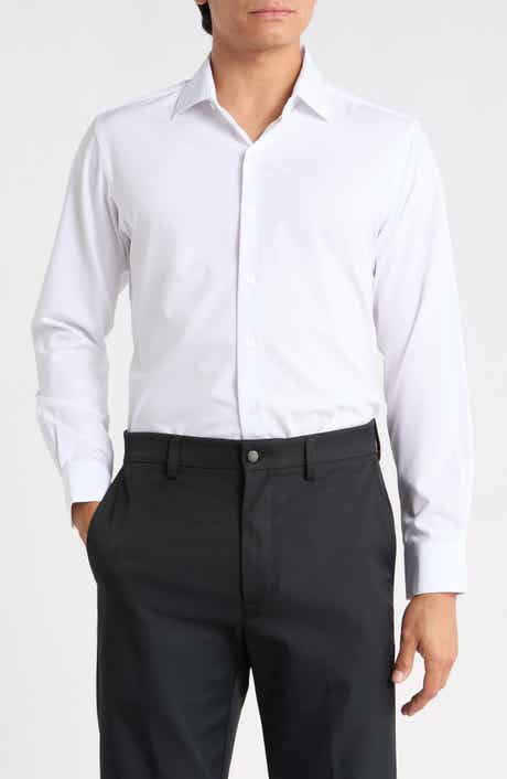 Trim Fit Dobby Check Dress Shirt