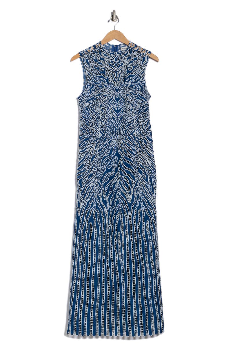 Simkhai Giovanna Midi Dress, Main, color, Marine Multi