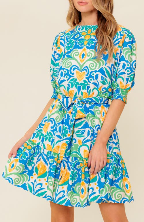 Flying Tomato Puff Sleeve Fit & Flare Minidress