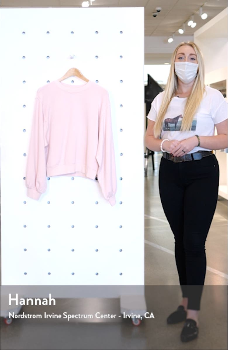 Brook Balloon Sleeve Crewneck Pullover, sales video thumbnail