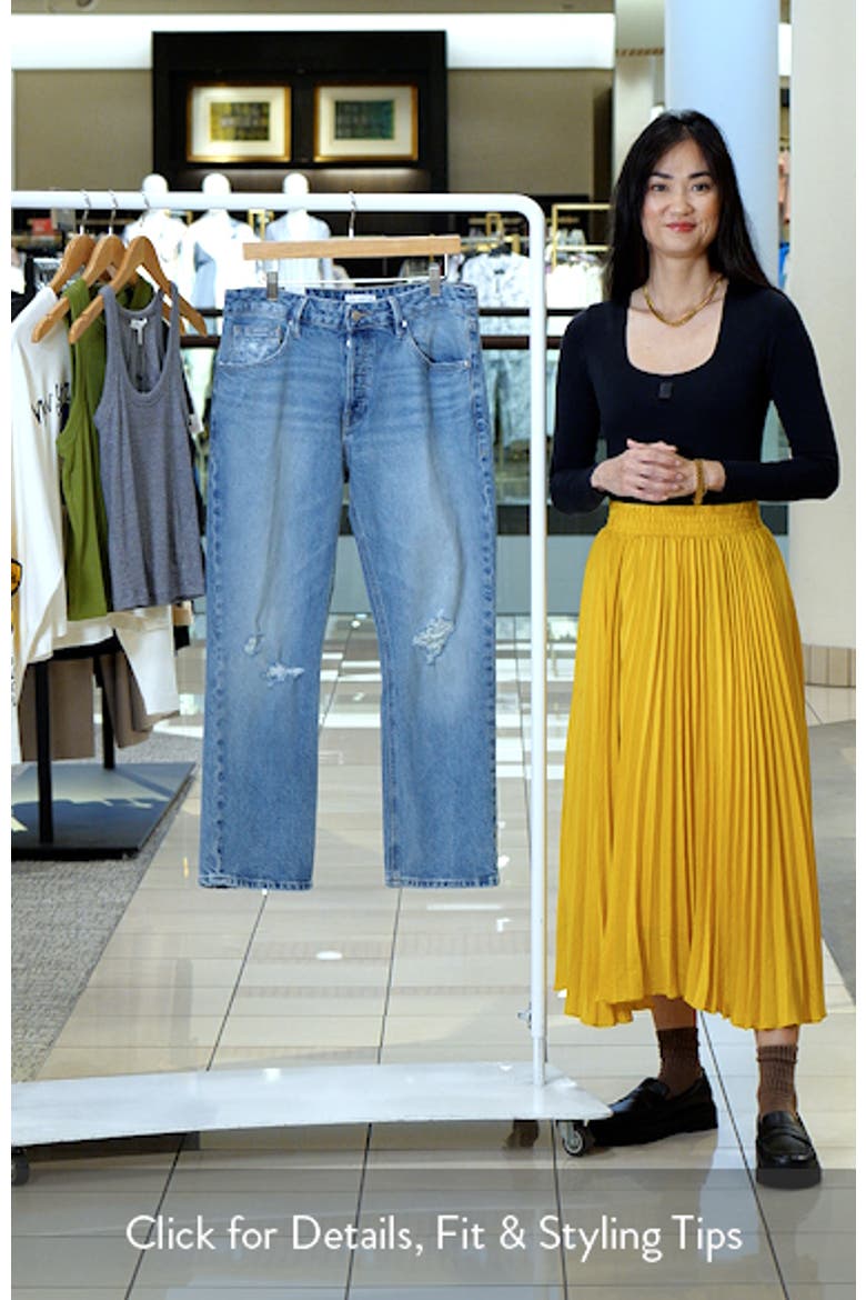 Ripped Ankle Straight Leg Jeans video