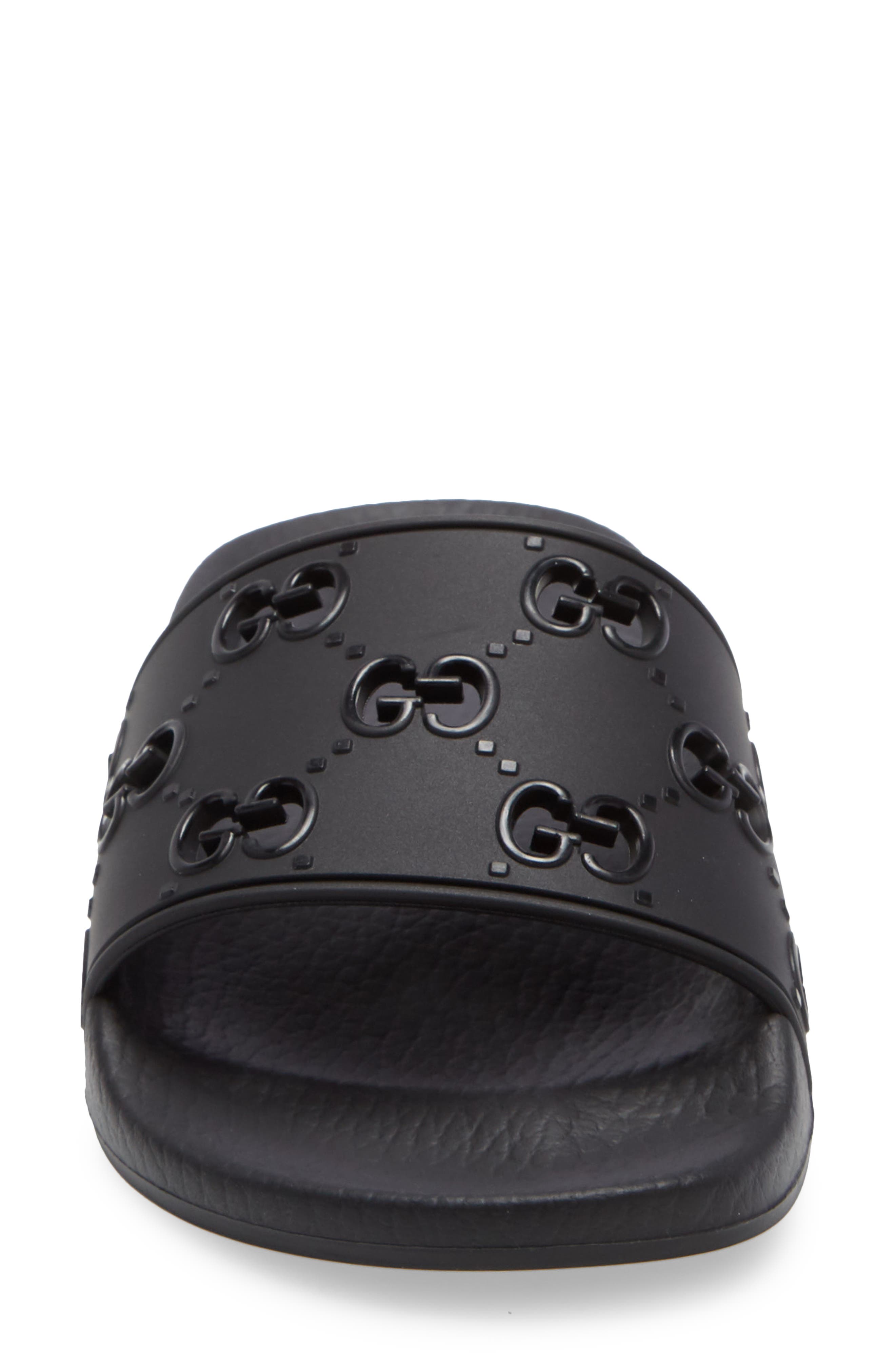 Gucci Pursuit GG Logo Slide Sandal, Alternate, color, 
