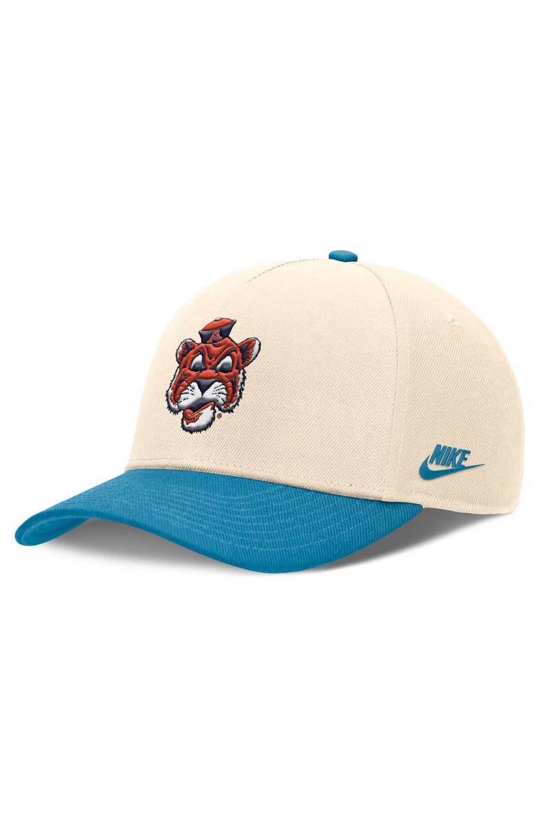 Nike Men's Nike Natural/Light Blue Auburn Tigers Academic Rise Dri-FIT Adjustable Hat, Alternate, color, Natural
