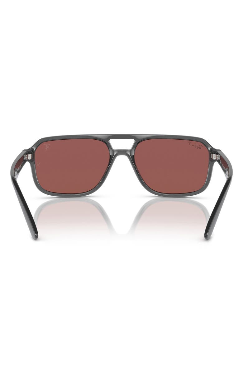 Ray-Ban x Scuderia Ferrari 58mm Polarized Flat Top Keyhole Sunglasses, Alternate, color, 