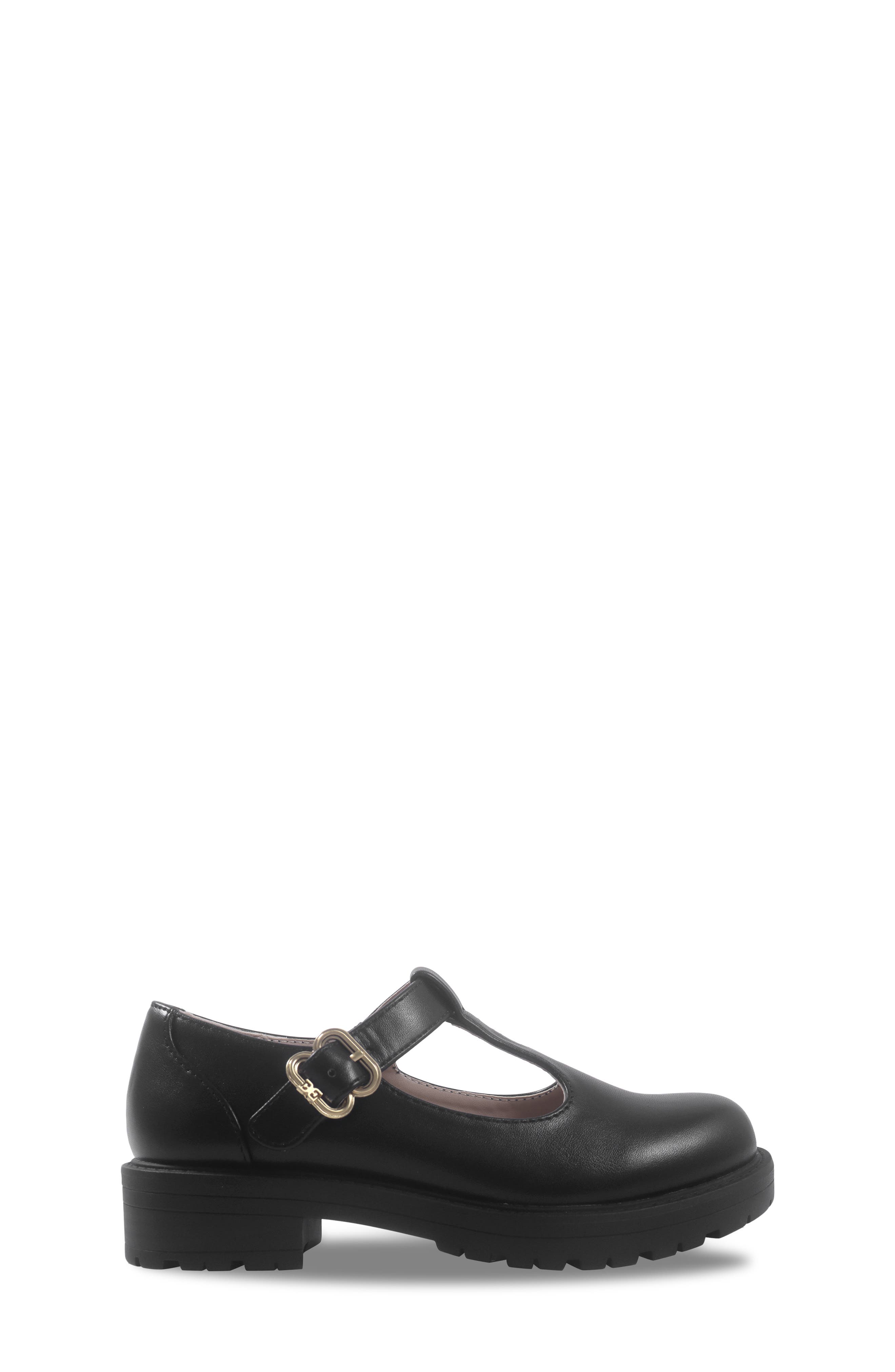 Kids' Taelor T-Strap Faux Leather Mary Jane, Alternate, color, TAELOR BLACK