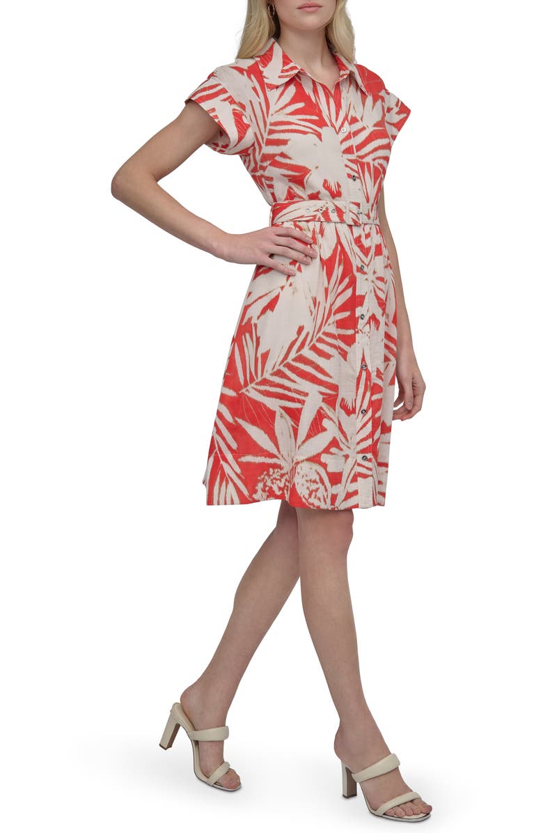 DKNY Floral Shirtdress, Alternate, color, Fiesta Multi