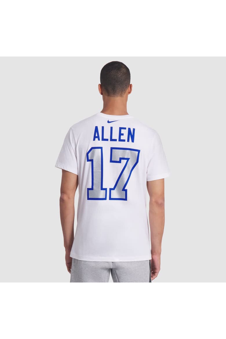 Men's Nike Josh Allen White Buffalo Bills 2025 Rivalries Collection Player Name & Number T-Shirt, Alternate, color, White