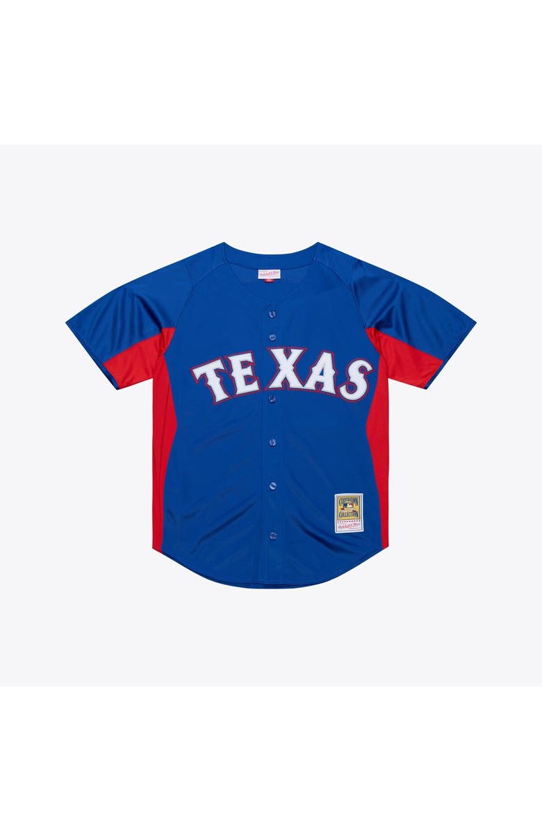 Mitchell & Ness Men's Mitchell & Ness Adrian Beltre Royal Texas Rangers Cooperstown Mesh Batting Practice Button-Up Jersey, Main, color, Royal